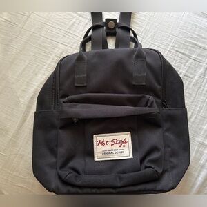 Mini Black Canvas Backpack